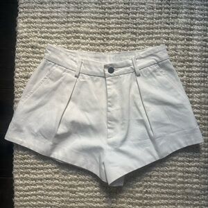 Zara White Denim Shorts